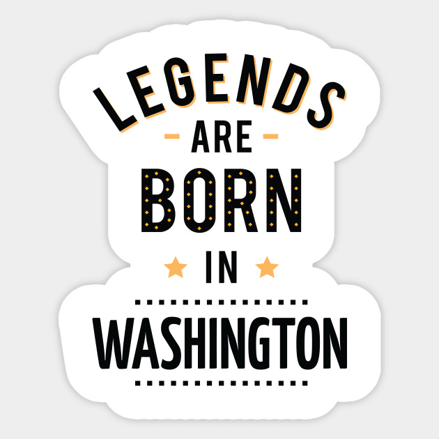 Legends Are Born In Washington Sticker by ProjectX23Red